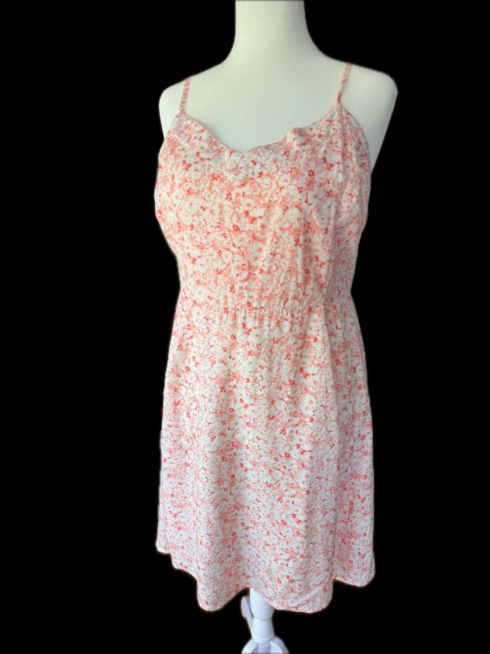 GAP Navy Floral Smocked Midi Dress – Cottagecore, Coastal Summer - Picture 7 of 7